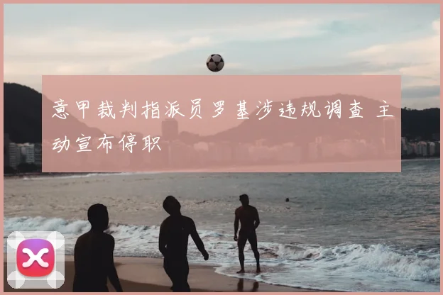 意甲裁判指派员罗基涉违规调查 主动宣布停职